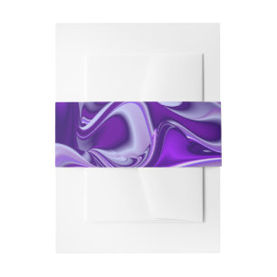 Purple Flower Rainbow Dreams Invitation Belly Band