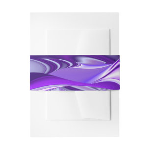 Purple Flower Rainbow Dreams Invitation Belly Band