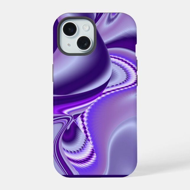 Purple Flower Rainbow Dreams iPhone 15 Case (Back)