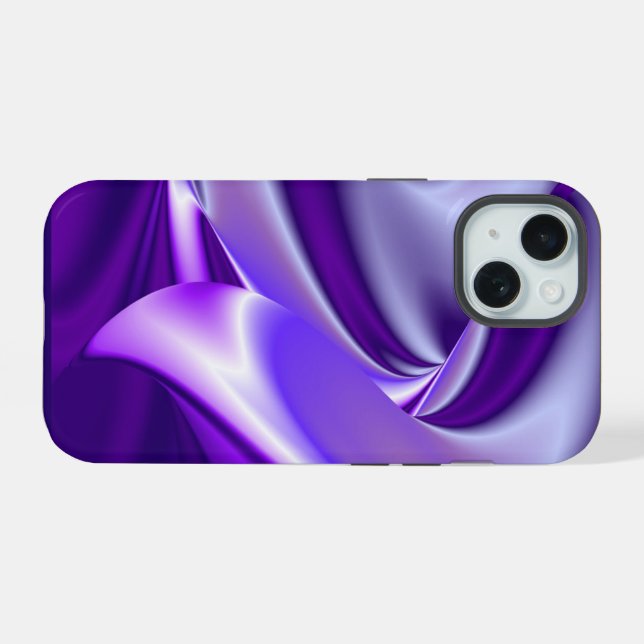 Purple Flower Rainbow Dreams iPhone 15 Case (Back Horizontal)