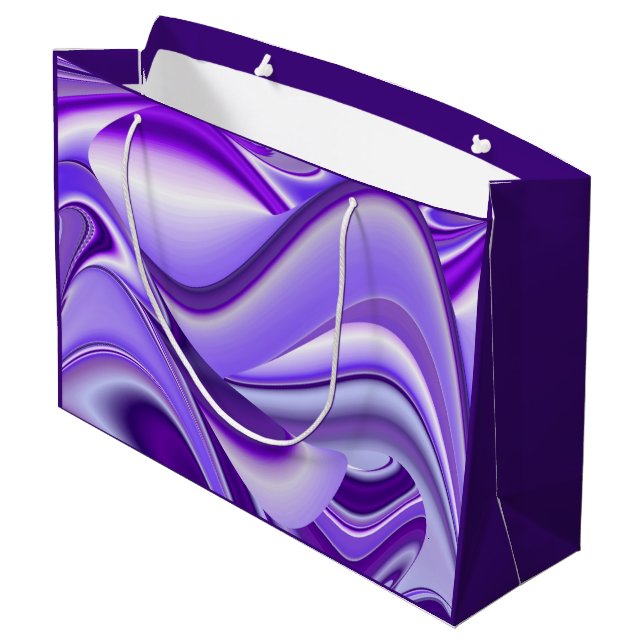 Purple Flower Rainbow Dreams Large Gift Bag (Back Angled)