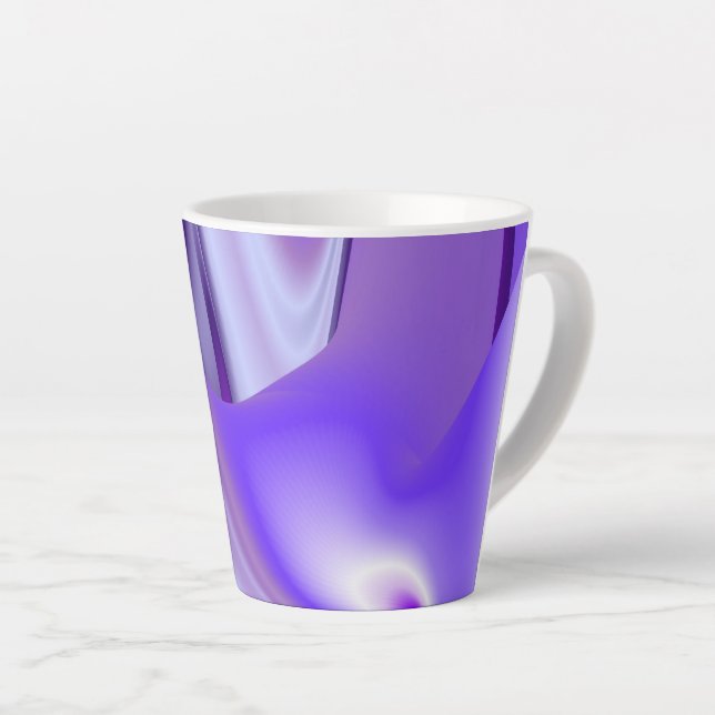 Purple Flower Rainbow Dreams Latte Mug (Right Angle)