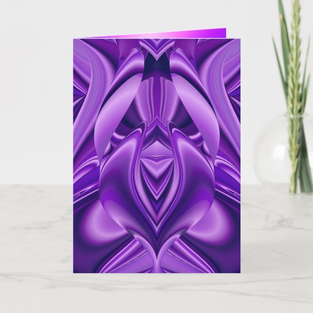 Purple Flower Rainbow Dreams Note Card (Front)