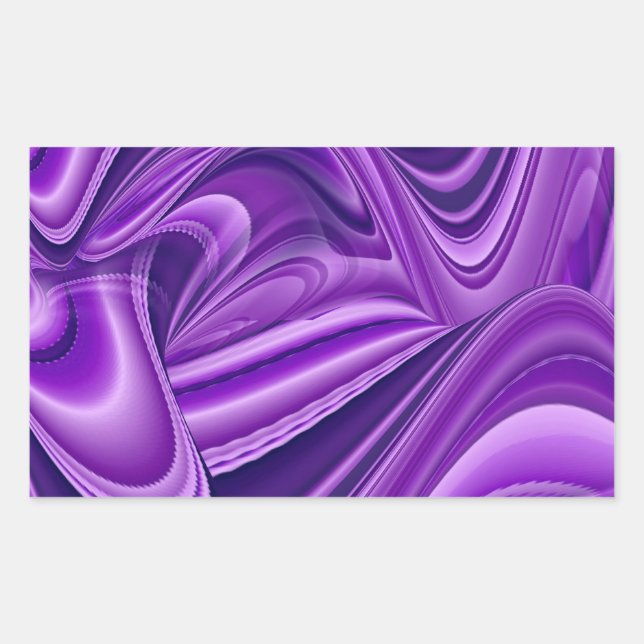 Purple Flower Rainbow Dreams Rectangular Sticker (Front)