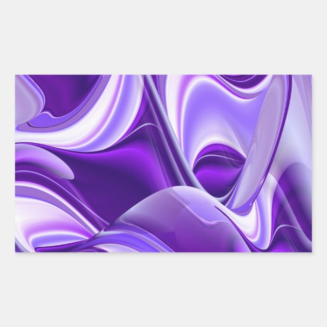 Purple Flower Rainbow Dreams Rectangular Sticker (Front)