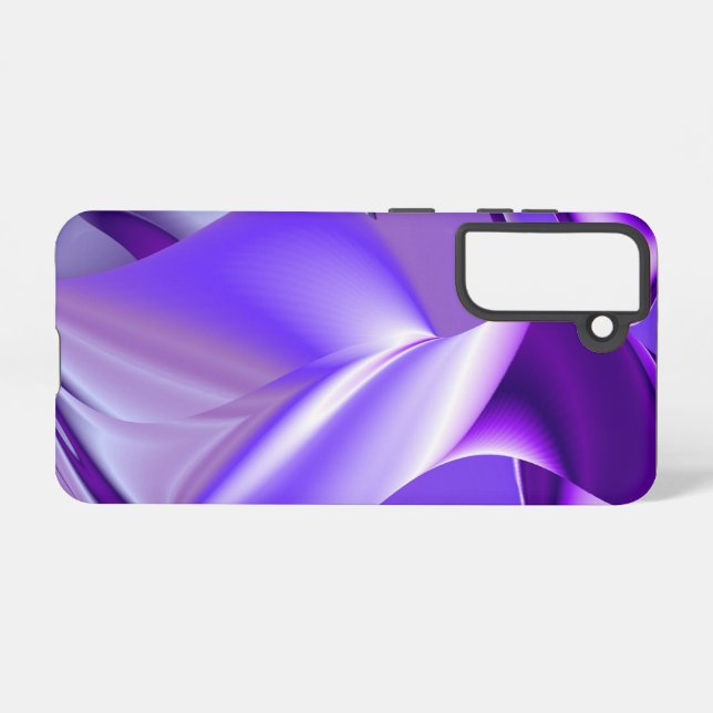 Purple Flower Rainbow Dreams Samsung Galaxy S21 Case (Back Horizontal)