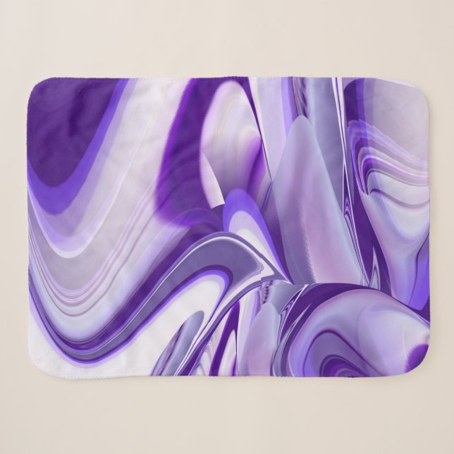 Purple Flower Rainbow Dreams Sherpa Blanket (Front (Horizontal))