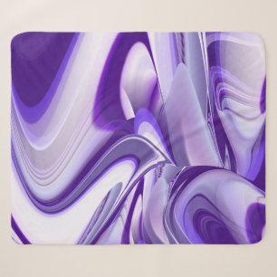 Purple Flower Rainbow Dreams Sherpa Blanket