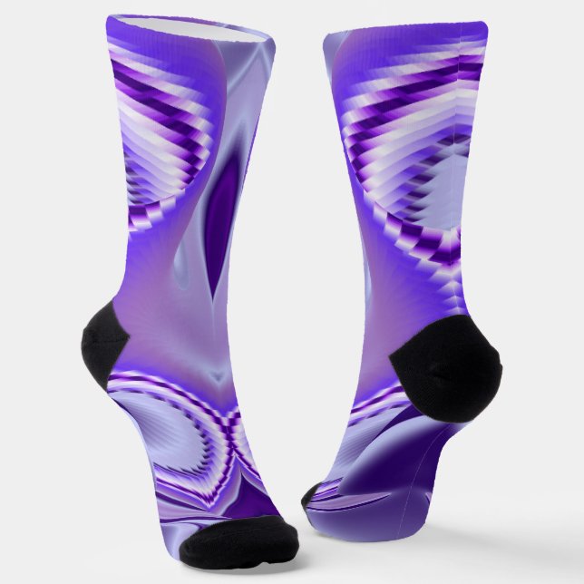 Purple Flower Rainbow Dreams Socks (Angled)