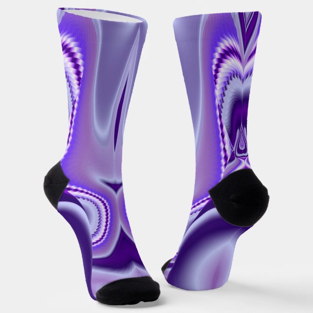 Purple Flower Rainbow Dreams Socks (Angled)