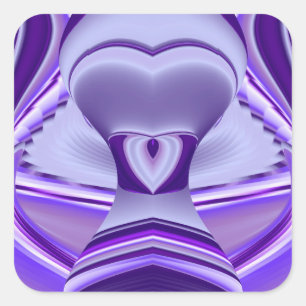 Purple Flower Rainbow Dreams Square Sticker