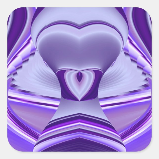 Purple Flower Rainbow Dreams Square Sticker (Front)
