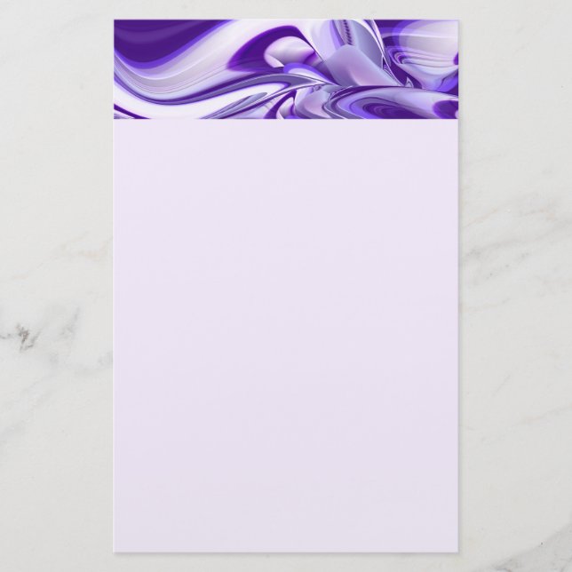 Purple Flower Rainbow Dreams Stationery (Front)