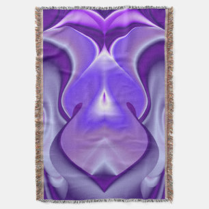 Purple Flower Rainbow Dreams Throw Blanket