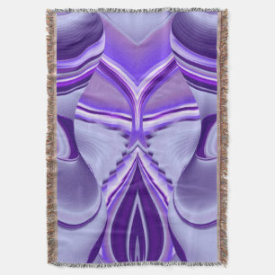Purple Flower Rainbow Dreams Throw Blanket
