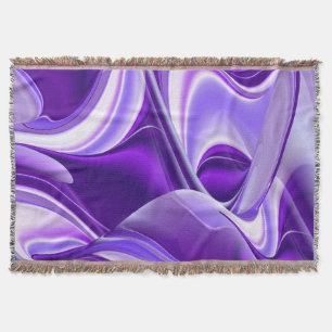 Purple Flower Rainbow Dreams Throw Blanket