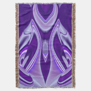 Purple Flower Rainbow Dreams Throw Blanket