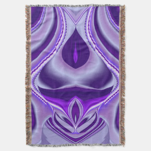Purple Flower Rainbow Dreams Throw Blanket
