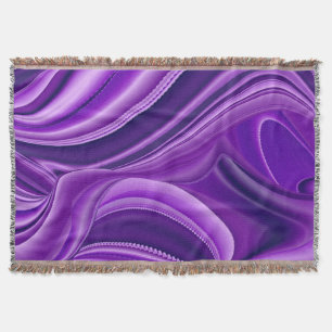 Purple Flower Rainbow Dreams Throw Blanket