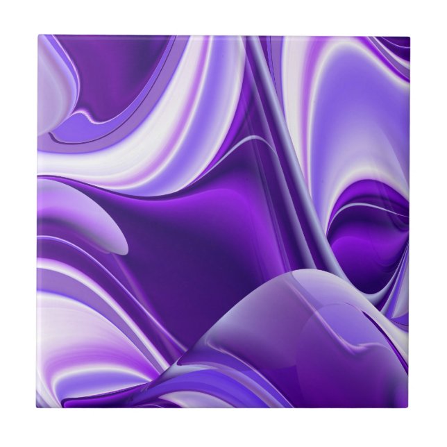 Purple Flower Rainbow Dreams Tile (Front)