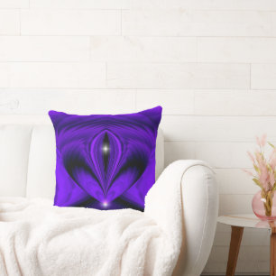 Purple Flower Rainbow Dreams, Two Stars Cushion