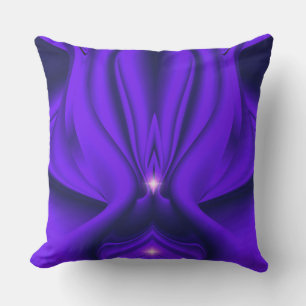 Purple Flower Rainbow Dreams, Two Stars Cushion