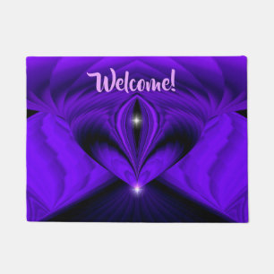 Purple Flower Rainbow Dreams Two Stars Doormat
