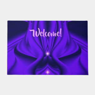 Purple Flower Rainbow Dreams Two Stars Doormat