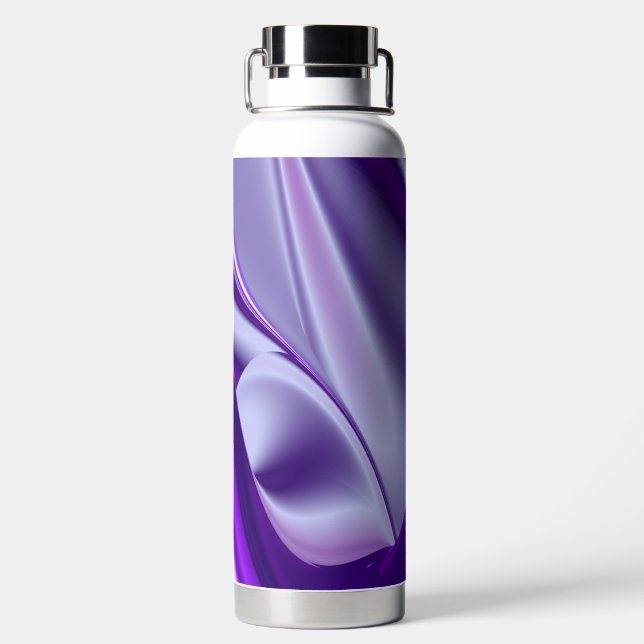 Purple Flower Rainbow Dreams Water Bottle (Back)
