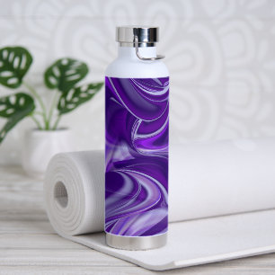 Purple Flower Rainbow Dreams Water Bottle