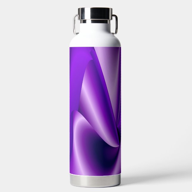 Purple Flower Rainbow Dreams Water Bottle (Front)