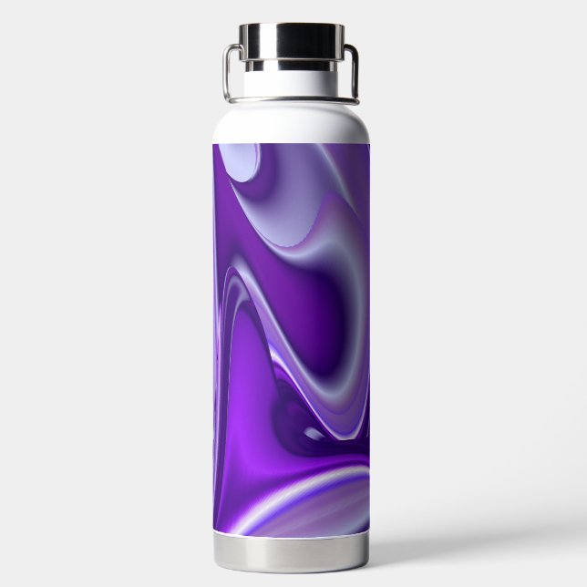Purple Flower Rainbow Dreams Water Bottle (Back)