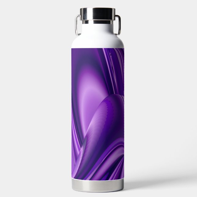 Purple Flower Rainbow Dreams Water Bottle (Front)