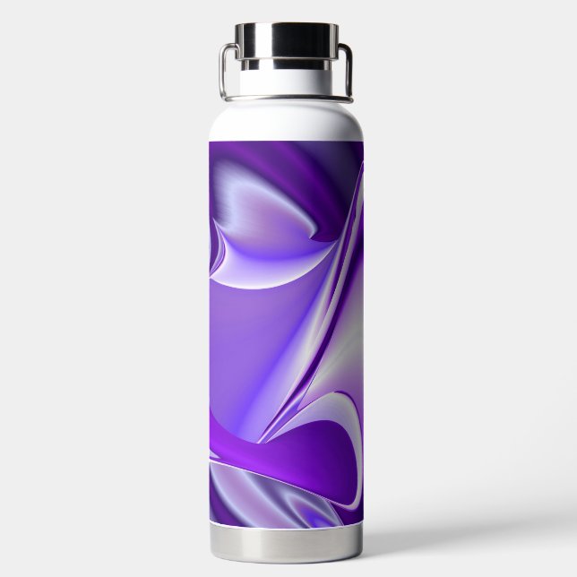 Purple Flower Rainbow Dreams Water Bottle (Back)