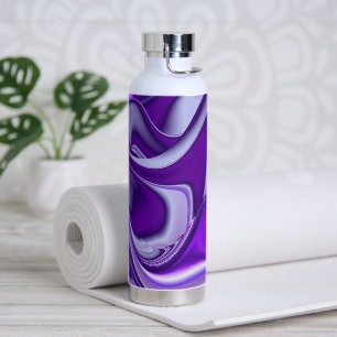 Purple Flower Rainbow Dreams Water Bottle