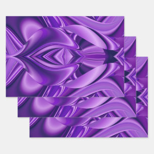 Purple Flower Rainbow Dreams Wrapping Paper Sheet