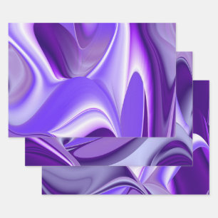 Purple Flower Rainbow Dreams Wrapping Paper Sheet