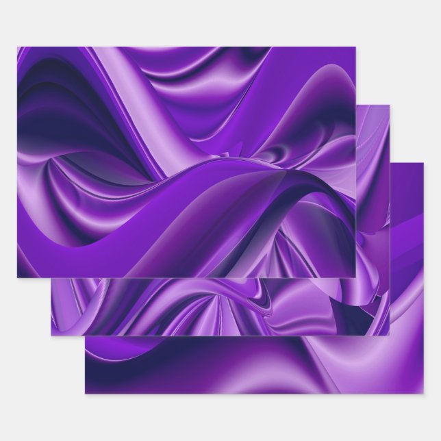 Purple Flower Rainbow Dreams Wrapping Paper Sheet (Set)