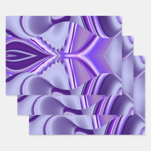 Purple Flower Rainbow Dreams Wrapping Paper Sheet