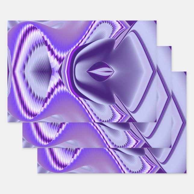 Purple Flower Rainbow Dreams Wrapping Paper Sheet (Set)