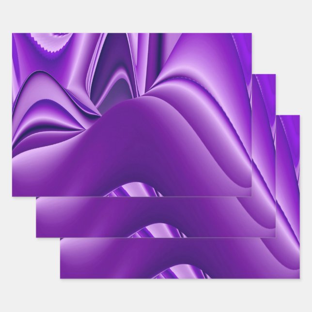 Purple Flower Rainbow Dreams Wrapping Paper Sheet (Set)