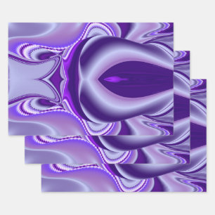 Purple Flower Rainbow Dreams Wrapping Paper Sheet