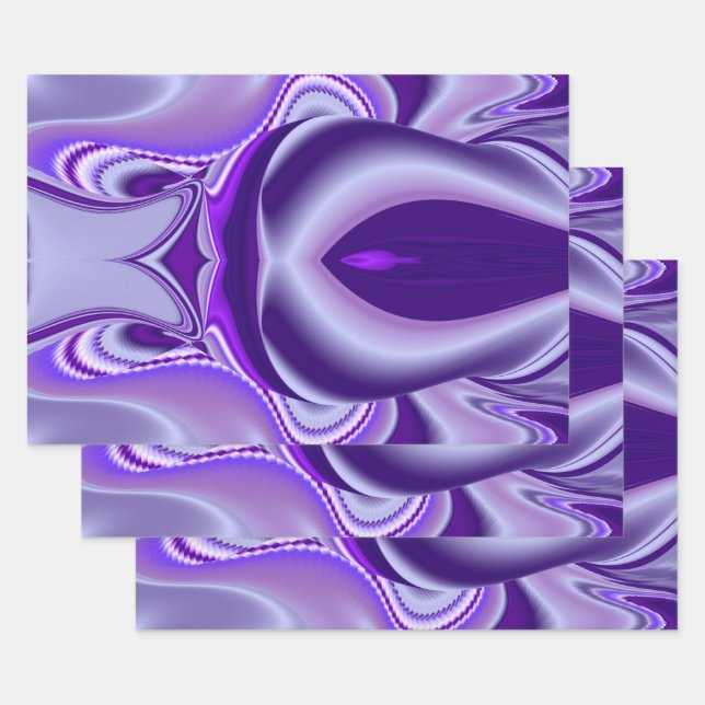 Purple Flower Rainbow Dreams Wrapping Paper Sheet (Set)