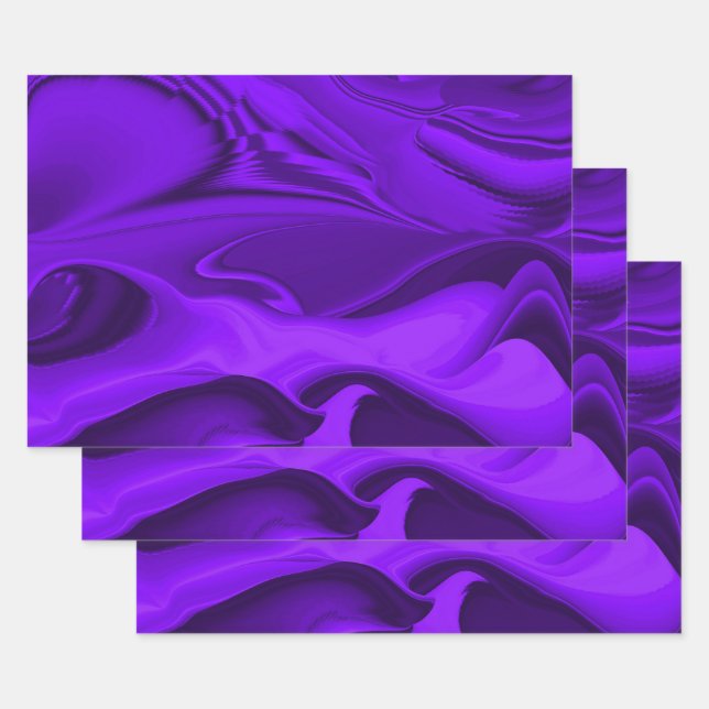 Purple Flower Rainbow Dreams Wrapping Paper Sheet (Set)