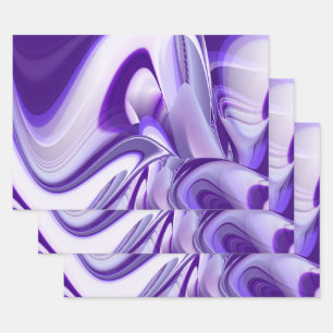 Purple Flower Rainbow Dreams Wrapping Paper Sheet