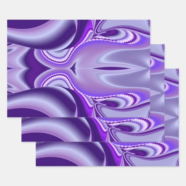 Purple Flower Rainbow Dreams Wrapping Paper Sheet (Set)