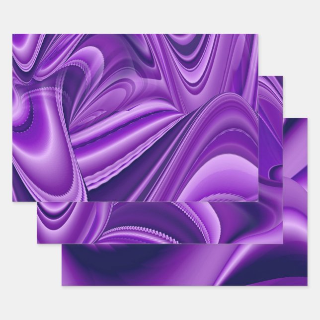 Purple Flower Rainbow Dreams Wrapping Paper Sheet (Set)