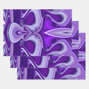 Purple Flower Rainbow Dreams Wrapping Paper Sheet