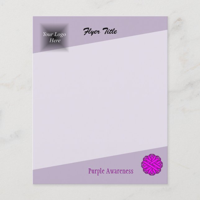 Purple Flower Ribbon by Kenneth Yoncich Flyer (Front)