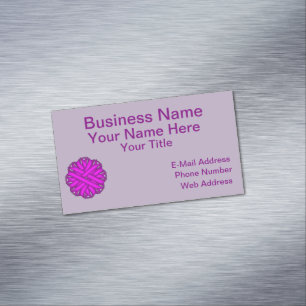 Purple Flower Ribbon by Kenneth Yoncich Magnetic Business Card